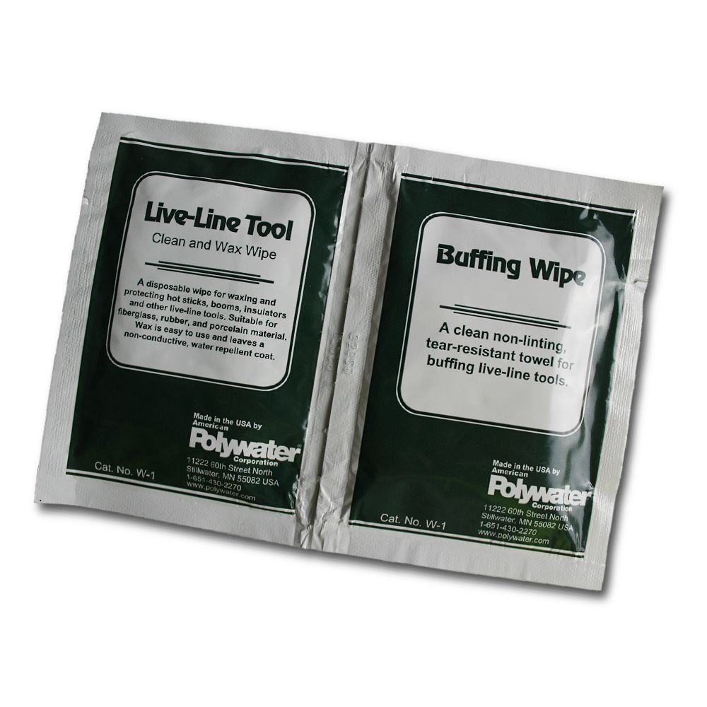 Wax & buff kit, fibreglass, individual wipes, Polywater HAZ UN 3175